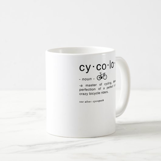 Cykologe Definition| Funny Biker| Cyclist - Gesche Kaffeetasse (VorderseiteRechts)