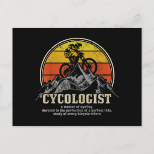 Cykologe Definition Funny Mountain Bike MTB Feiertagspostkarte