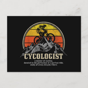 Cykologe Definition Funny Mountain Bike MTB Postkarte