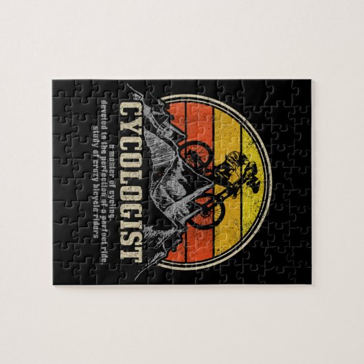 Cykologe Definition Funny Mountain Bike MTB Puzzle (Horizontal)