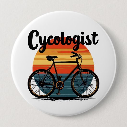 Cykologe: Energetic Biker T-Shirt - zum Radfahren Button (Vorderseite)
