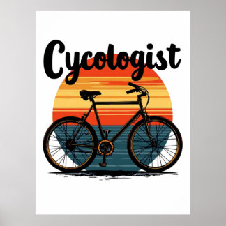 Cykologe: Energetic Biker T-Shirt - zum Radfahren Poster
