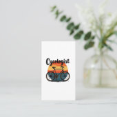 Cykologe: Energetic Biker T-Shirt - zum Radfahren Visitenkarte (Stehend Vorderseite)