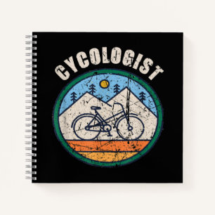 Cykologe Funny Bicycle Cycling Vintage Gabe Notizblock