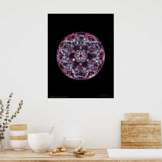 Cymatics: Metatron Cube Brainwave Sound Poster (Küche)