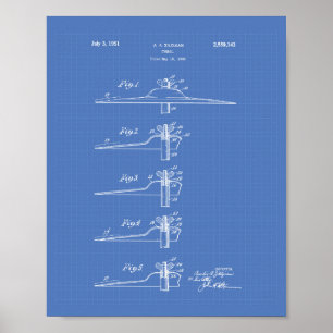 Cymbal 1951 Patent Art Blueprint Poster