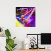 Cymbal & Round Tip Drum Sticks Poster (Heimbüro)