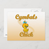 Cymbals Chick Postkarte (Vorne/Hinten)
