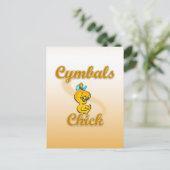 Cymbals Chick Postkarte (Stehend Vorderseite)