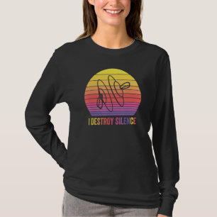 Cymbals Retro Vintag I Zerstöre Stille Funny Cymb T-Shirt