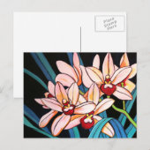 Cymbidien Postkarte (Vorne/Hinten)
