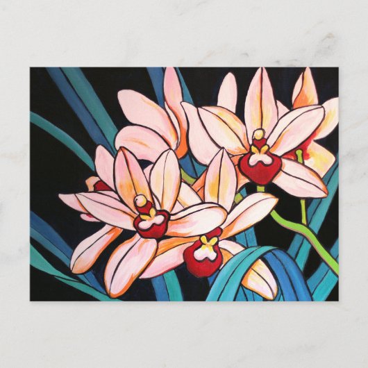 Cymbidien Postkarte (Vorderseite)