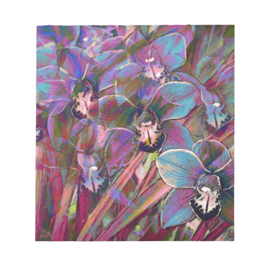 Cymbidium Orchid Carnival Notizblock (Vorderseite)