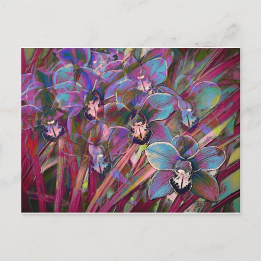 Cymbidium Orchid Carnival Postkarte (Vorderseite)