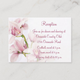Cymbidium Orchid Wedding Reception Beipackkarte Begleitkarte