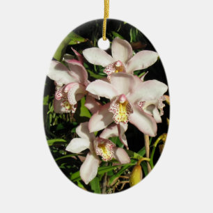 Cymbidium Orchideen, personalisieren Keramikornament