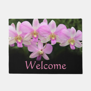 Cymbidium-Orchideen-Rosa-Blumen Fußmatte