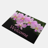 Cymbidium-Orchideen-Rosa-Blumen Fußmatte (Schrägansicht)