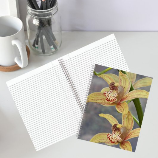 Cymbidium Orchids Blumenbuch Notizblock