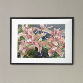 Cymbidium Orchids florale Poster
