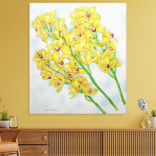 Cymbidium Orchids Leinwanddruck (Insitu (Wohnzimmer))