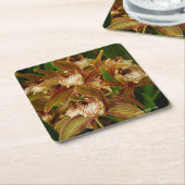 Cymbidium tracyanum rechteckiger pappuntersetzer (angewinkelt)