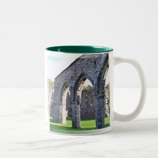 CYMER ABBEY WALES ZWEIFARBIGE TASSE (Rechts)