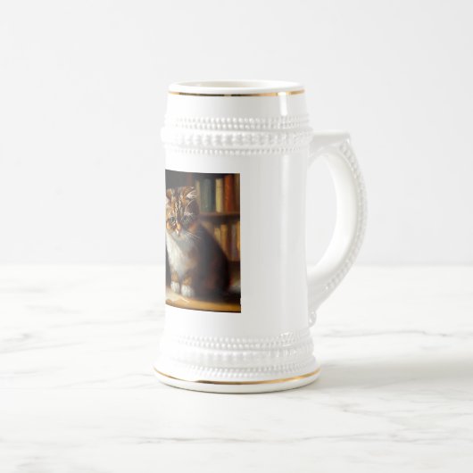 Cymric Cat Bierglas (VorderseiteRechts)