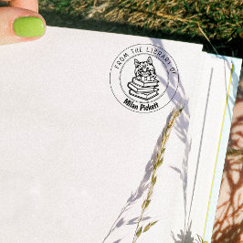 Cymric Cat, Buch aus der Bibliothek von Gummistempel