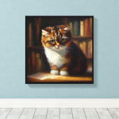 Cymric Cat Leinwanddruck (Insitu (Holzboden))