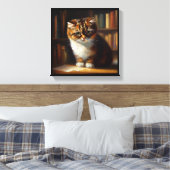 Cymric Cat Leinwanddruck (Insitu (Schlafzimmer))