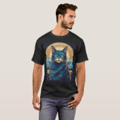Cymric Cat mit Bergkulisse T-Shirt (Vorne ganz)
