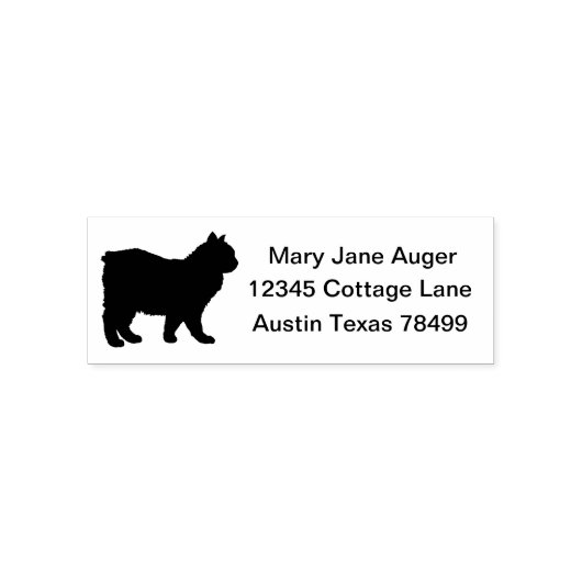 Cymric Cat Personalisierte Selbstadresse Permastempel (Design)