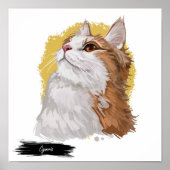 Cymric Cat Print | Cat Wall Print Poster (Vorne)