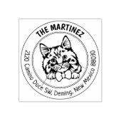 Cymric Cat Rücksendeadresse Gummistempel (Prägung)