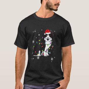 Cymric Cat Weihnachtslicht Weihnachtsweih Cat Sant T-Shirt
