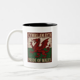 Cymru Am Byth Stolz von Wales Zweifarbige Tasse