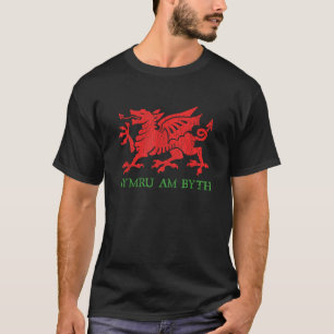 Cymru Am Byth Welsh Rugby Dragon Wales Player Prid T-Shirt