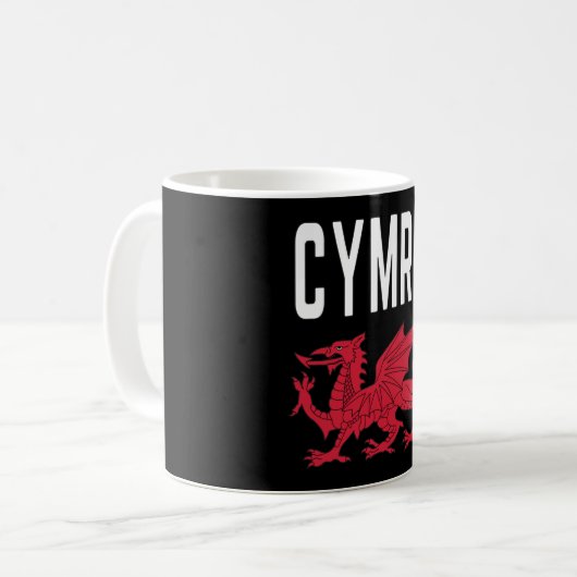 Cymru Cymraeg Wales Roots Rugby ist stolz, walisis Kaffeetasse (Vorderseite Links)