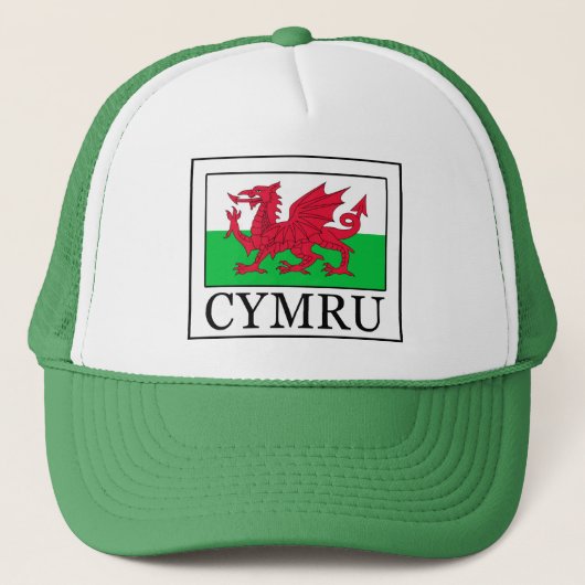 Cymru hat truckerkappe (Vorderseite)