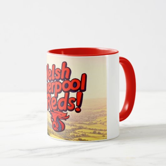 Cymru Kopite Fuel - Denn selbst Drachen trinken Te Tasse (VorderseiteRechts)