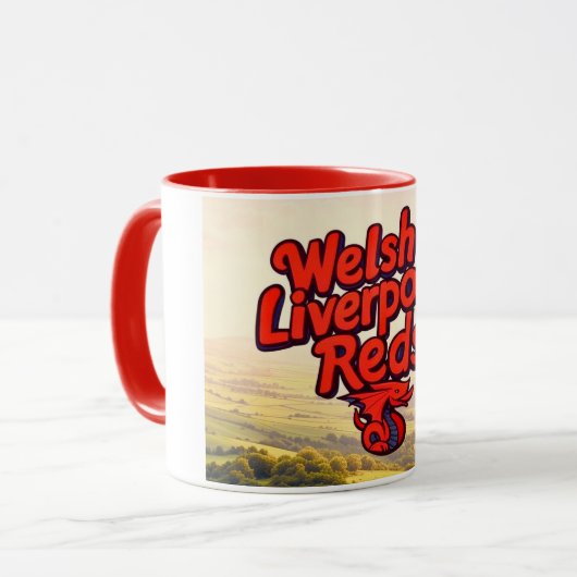 Cymru Kopite Fuel - Denn selbst Drachen trinken Te Tasse (Vorderseite Links)