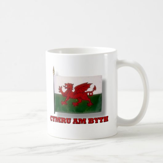 Cymru morgens Byth (Wales für immer) Kaffeetasse (Rechts)