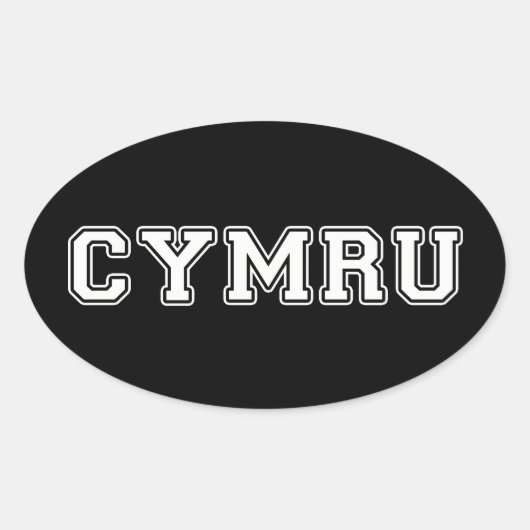 Cymru Ovaler Aufkleber (Vorderseite)