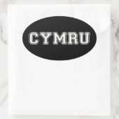 Cymru Ovaler Aufkleber (Tasche)