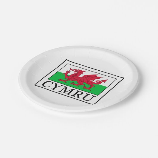 Cymru Pappteller (Schrägansicht)