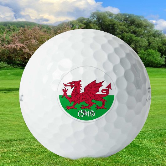 Cymru Patriots, Wales & Welsh Flag Golf Balls Golfball