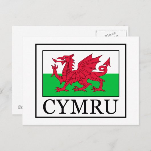 Cymru Postkarte (Vorne/Hinten)