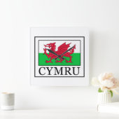 Cymru Quadratische Wanduhr (Zuhause)