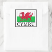 Cymru Rechteckiger Aufkleber (Tasche)